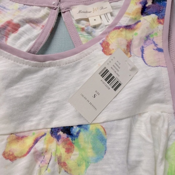 Anthropologie Meadow Rue Cantara Printed Tank Small NWT Retail $68 - Picture 11 of 13